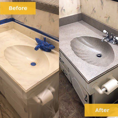sink refinishing before and after
